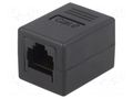 Coupler; socket; Cat: 6; unshielded; 8p8c; RJ45 socket x2; black LOGILINK LOG-NP0034A