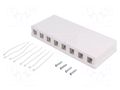 Case RJ45; socket; Keystone,unshielded; white; surface-mounted LOGILINK LOG-NK4035