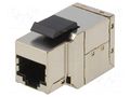 Coupler; socket; Cat: 6a; shielded,Keystone; 8p8c; RJ45 socket x2 LOGILINK LOG-NK4010