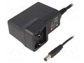 Power supply: switching; mains,plug-in; 12VDC; 3.33A; 40W; 88% MEAN WELL GEM40I12-P1J