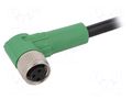 Cable: for sensors/automation; M8; PIN: 3; angled; 3m; plug; 250VDC PHOENIX CONTACT 1446320