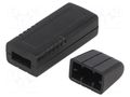 Enclosure: for USB; X: 20mm; Y: 66mm; Z: 12mm; ABS; black MASZCZYK KM-205/BK