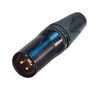CONN, XLR AUDIO, PLUG, 3POS, CABLE NC3MXX-14-B-D