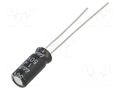 Capacitor: electrolytic; THT; 1uF; 50VDC; Ø5x11mm; Pitch: 2mm; ±20% Elite PF1H010MNN0511U