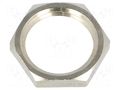 Nut; PG7; brass; 15mm; Thread: PG; Plating: nickel BM GROUP BM2696