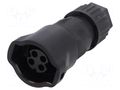 Connector: circular; plug; CB; female; PIN: 4; w/o contacts; IP67 AMPHENOL LTW CB-04BFFC-RL7001
