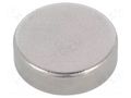 Magnet: permanent; neodymium; 15N; Ø: 10mm; H: 3mm ELESA+GANTER GN55.2-ND-10-3