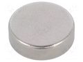 Magnet: permanent; neodymium; 15N; Ø: 10mm; H: 3mm ELESA+GANTER GN55.2-ND-10-3