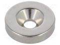 Magnet: permanent; neodymium; 41N; Ø: 18mm; H: 4mm ELESA+GANTER GN55.1-ND-18-4.5