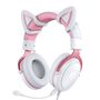 ONIKUMA X10 White/Pink/Cat Ears Gaming Headphones, ONIKUMA X10 Cat Ears