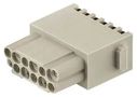 RECTANGULAR HAN DD MODULE, RECEPTACLE, 12WAY, QUICKLOCK 09140122732