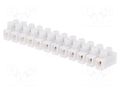 Connector: terminal block; 24A; 400V; screw terminal; white PAWBOL PE.4031