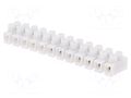 Connector: terminal block; 24A; 400V; screw terminal; white PAWBOL PE.4031