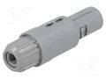 Connector: circular; 1P; plug; male; PIN: 2; soldering; for cable LEMO PAG.M0.2GL.AC65G