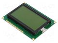 Display: LCD; graphical; 128x64; STN Positive; yellow-green; LED RAYSTAR OPTRONICS RG12864A-YHY-X