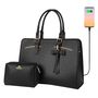 Women's 15.6'' laptop bag with cosmetic case Matein 1310 Black USB, Matein 1310