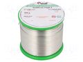 Tin; lead free; Sn99Ag0,3Cu0,7; 1mm; 500g; reel; 216÷227°C; 3% CYNEL SAC0307-1.0/0.5