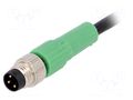 Cable: for sensors/automation; M8; PIN: 3; straight; 5m; plug; 4A PHOENIX CONTACT 1415863