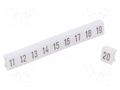 Marker; push-in; white; PVC; 250pcs; 4.5mm; Marking: 11-20 POKÓJ DK/Z-5/11-20