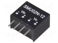 Converter: DC/DC; 2W; Uin: 21.6÷26.4VDC; Uout: 12VDC; Iout: 33÷167mA MEAN WELL SMU02N-12