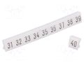 Marker; push-in; white; PVC; 250pcs; 4.5mm; Marking: 31-40 POKÓJ DK/Z-5/31-40