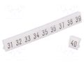 Marker; push-in; white; PVC; 250pcs; 4.5mm; Marking: 31-40 POKÓJ DK/Z-5/31-40