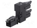 Transition: T adapter; male,female x2; 890; 16A; 250V; ways: 2; Y WAGO 890-1636