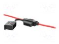 Fuse holder; 19mm; 30A; on cable; Leads: cables; Contacts: brass SCI R3-59A