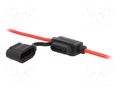 Fuse holder; 19mm; 30A; on cable; Leads: leads x2; ways: 1; UL94V-2 MTA MTA-UNI-HOLDER