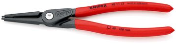 KNIPEX 48 11 J3 Precision Circlip Pliers for internal circlips in bore holes with non-slip plastic coating grey atramentized 225 mm 48 11 J3 4003773048541