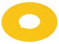 Warning plate; 22mm; Ømount.hole: 22.5mm; Ø: 60mm; PVC PROMET DR-FI22