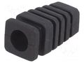 Strain relief; rubber; L: 22.4mm; black; Panel thick: max.2.8mm KRADEX Z-7/ODG/BK