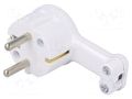Connector: AC supply; male; plug; 2P+PE; 250VAC; 16A; white; PIN: 3 TIMEX-ELEKTRO WT-16UP/WH