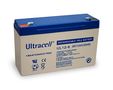 UL lead acid battery 6 V, 12 Ah (UL12-6), white-blue - Faston (4.8mm) lead acid battery 48322