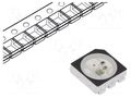 Programmable LED; RGB; SMD; 5050,PLCC6; 3.5÷5.3VDC; 5x5x1.6mm WORLDSEMI WS2813B-B