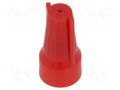 Quick splice; Cap Grip; screwed; red; 22AWG÷6AWG; Twist Splice TE Connectivity 2299512-1