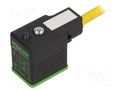 Valve connector; plug; Type: B; PIN: 3; 10mm; female; 24VDC; 4A; 24VAC MURRELEKTRONIK 7000-10021-0360750
