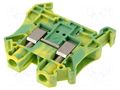 Splice terminal: rail; Urated: 800V; screw terminal; yellow-green PHOENIX CONTACT UT6-PE