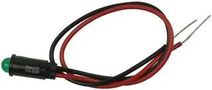 PANEL MOUNT INDICATOR, LED, 6.35MM, GREEN, 12V 559-0203-003F