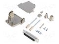 Connector: D-Sub; PIN: 25; plug; female; soldering; for cable; black ENCITECH DSSK25-M-DMS-K