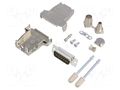 Connector: D-Sub; PIN: 15; plug; male; soldering; for cable; black ENCITECH DSSK15-M-DMP-K