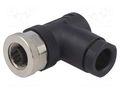 Connector: M12; plug; PIN: 5; female; 60V; angled 90°; IP67; 4A; 6÷8mm TE Connectivity T4112002051-000