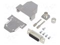 Connector: D-Sub; PIN: 15; plug; female; soldering; for cable; black ENCITECH DCRP15-DBS-CF65