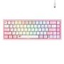 Havit KB874L RGB (pink and white) mechanical gaming keyboard (QWERTY), Havit KB874L-pink
