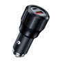 Choetech 63W Dual USB-C 45w+ USB-A 18w fast car charger (black), Choetech TC0010