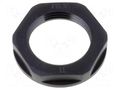 Nut; PG16; polyamide; 30mm; black; Thread: PG; with flange HELUKABEL HELU-96461