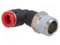Push-in fitting; angled; PBT; Thread: BSP 3/8" NORGREN HERION C01470838