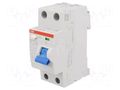 RCD breaker; Inom: 63A; Ires: 300mA; Max surge current: 5000A; IP20 ABB F202AC-63/0.3
