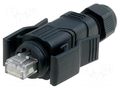 Connector: RJ45; plug; Variosub; PIN: 8; gold-plated; 8p8c; 5÷8mm PHOENIX CONTACT VS08-RJ45/IP67