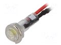 Indicator: LED; flat; yellow; 24VDC; Ø5.2mm; IP40; cables; 100mm SCI ILL6-24Y